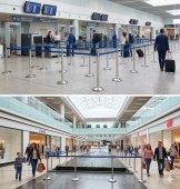 Stâlp Inox Delimitare Flair cu Bandă Albastră 